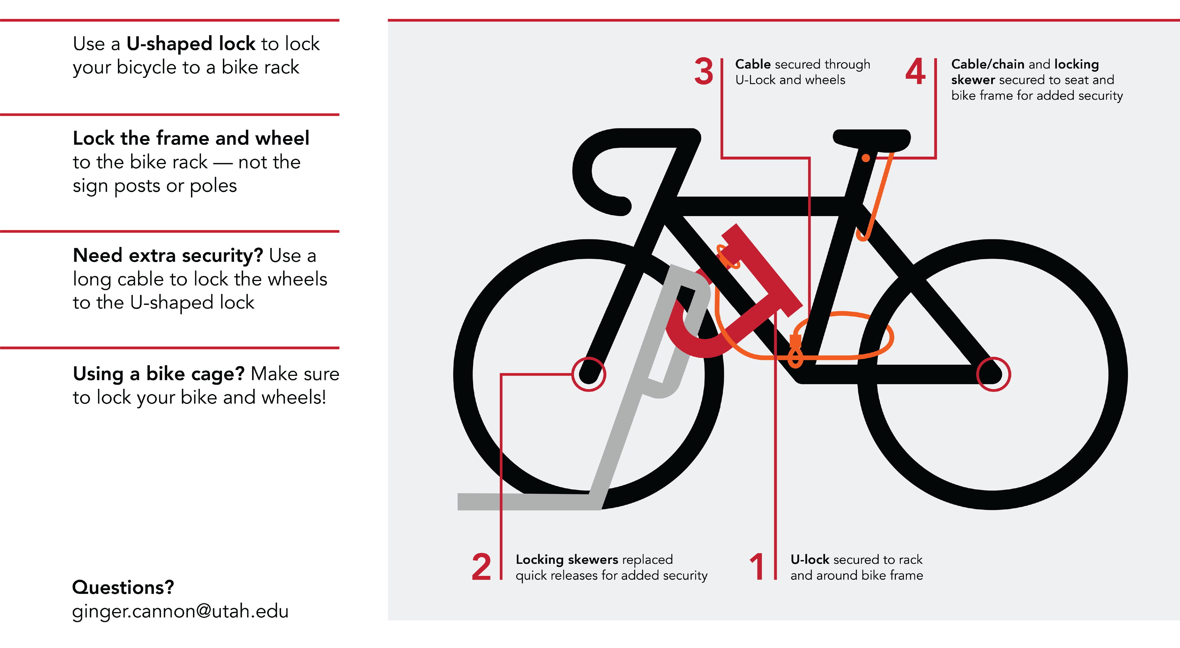 how to lock bikes on bike rack